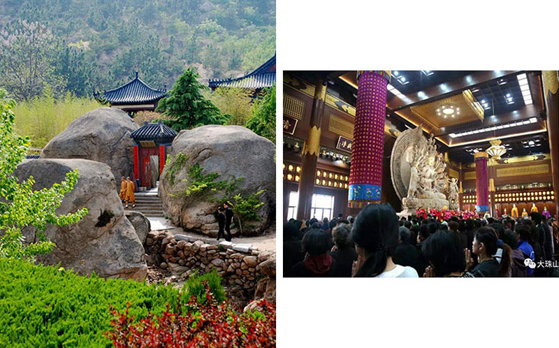 青岛大珠山景区石门千古寺，滴翠万仞山