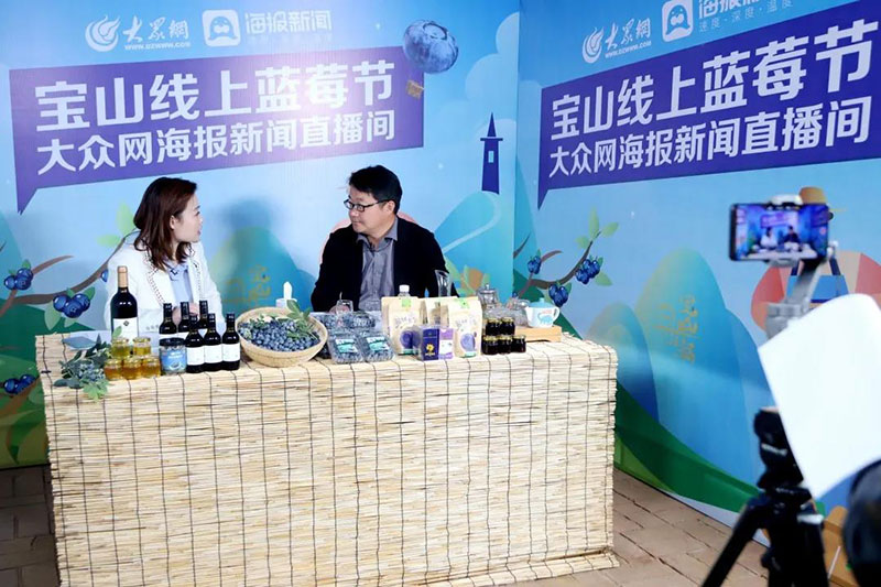 2020宝山线上蓝莓节开幕！书记现场带货引爆直播间